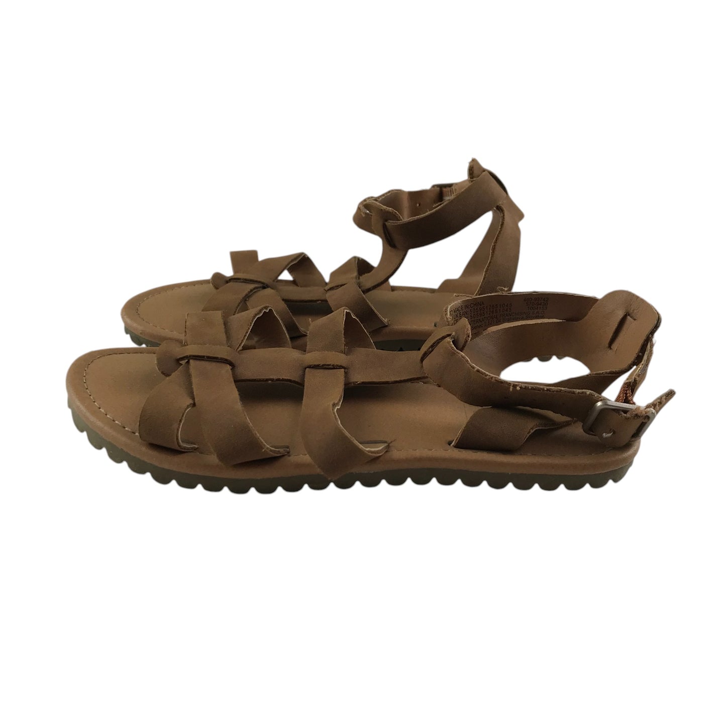 F&F Sandal shoe size 12 junior brown straps and sole
