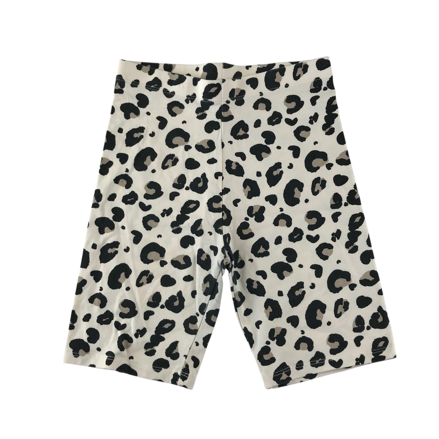 George leggings 8-9 years white with black animal print cropped