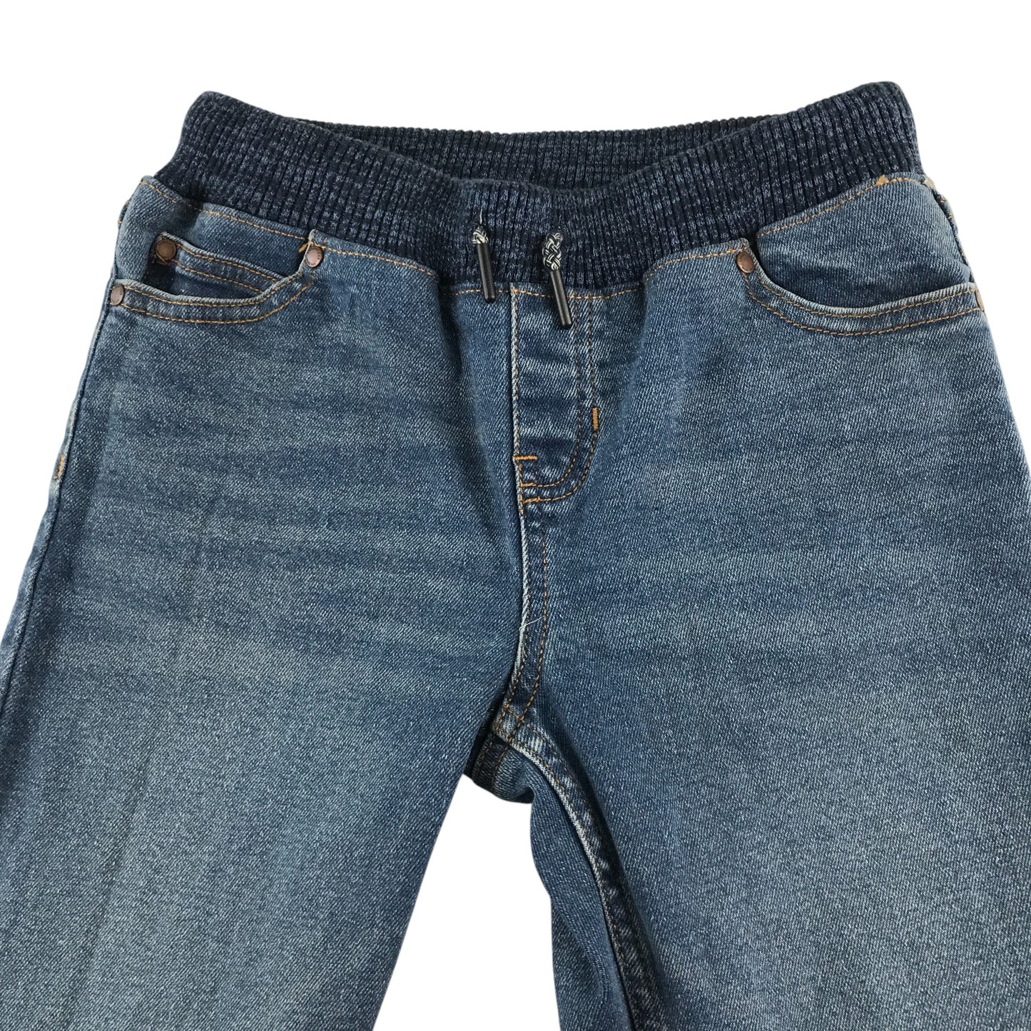 Lands End trouser 7-8 years blue elasticated waist pull-on