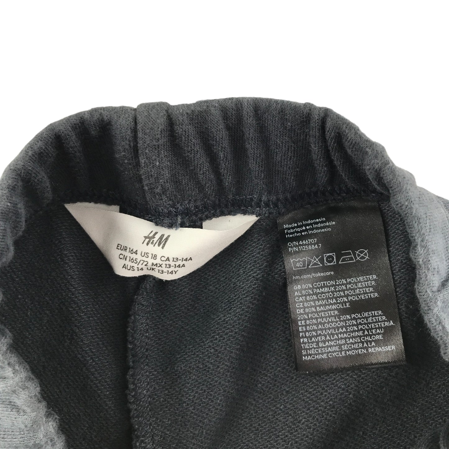 H&M Jogger 13-14 years grey pull-on elasticated waist