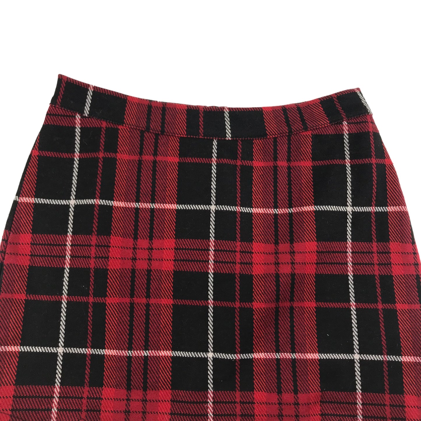 M&S Skirt Age 9 Red Check Jersey