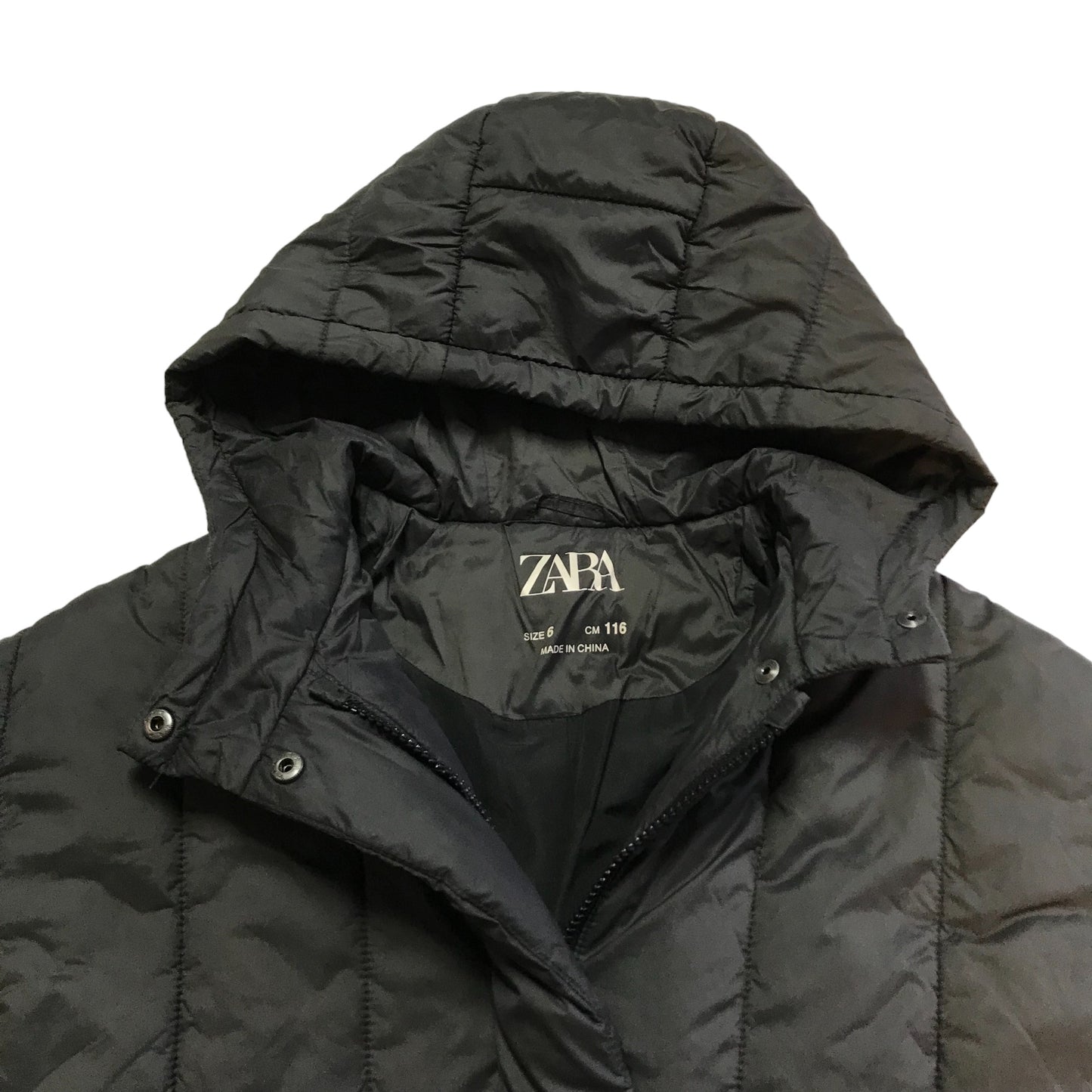 Zara Jacket Age 5-6 Charcoal Grey Hooded Parka