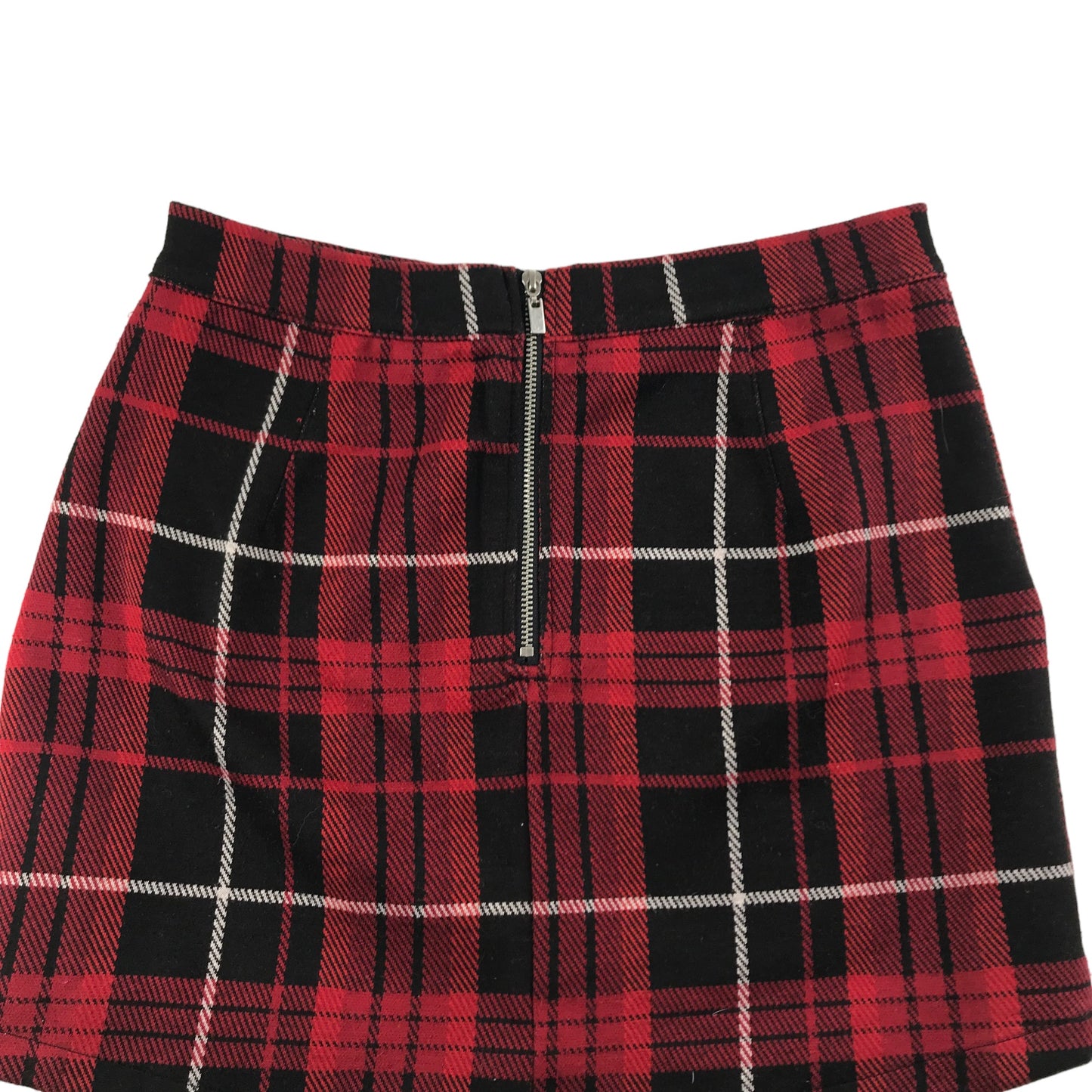 M&S Skirt Age 9 Red Check Jersey
