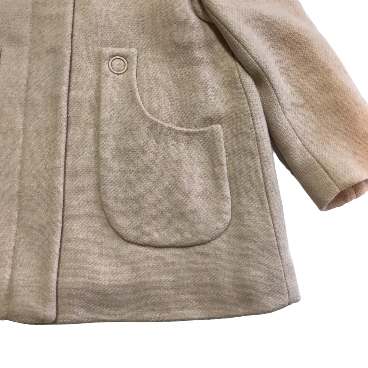 Zara Coat Age 5-6 Light Pink Wool-mix Faux Fur Hood