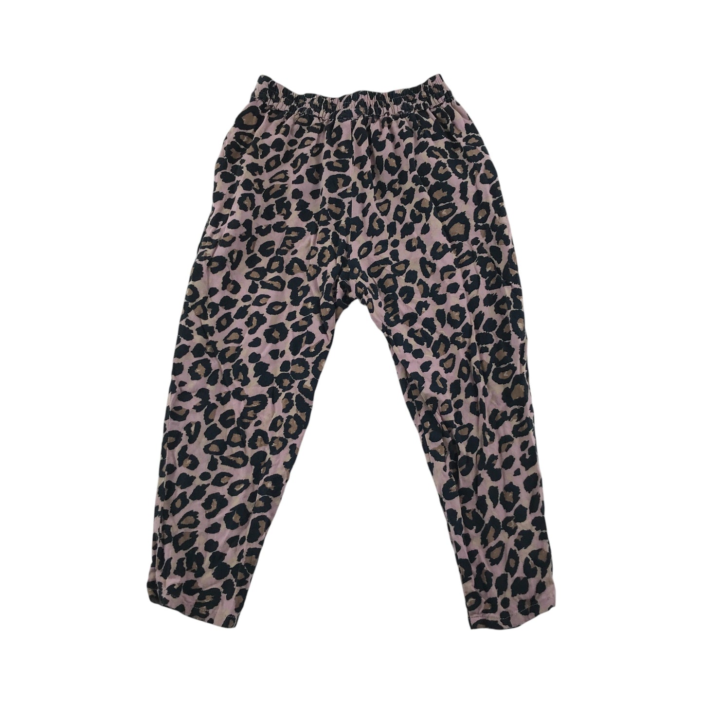 Next trouser 4-5 years pink animal print baggy trouser elasticated waist