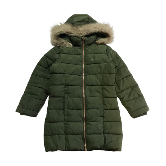 Mountain Warehouse Jacket Age 7 Khaki Green Water resistant Parka