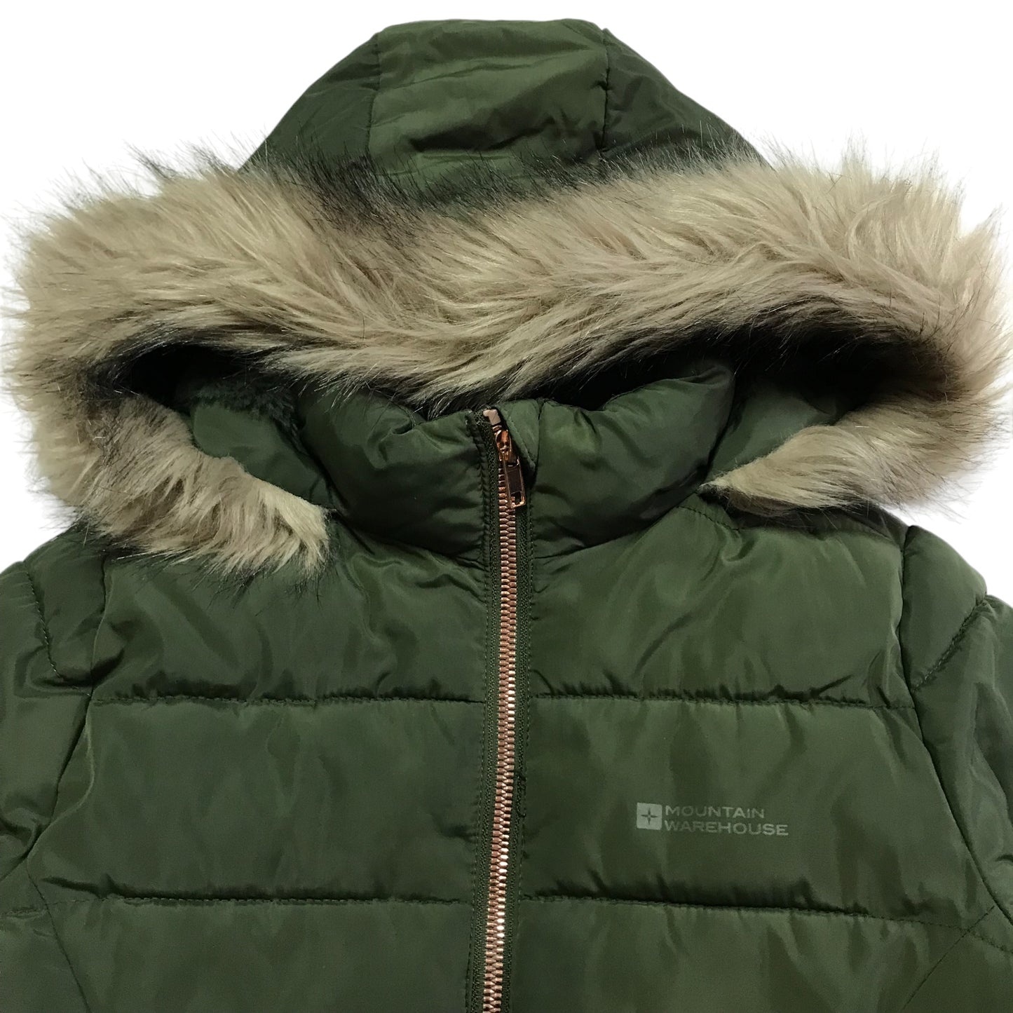 Mountain Warehouse Jacket Age 7 Khaki Green Water resistant Parka