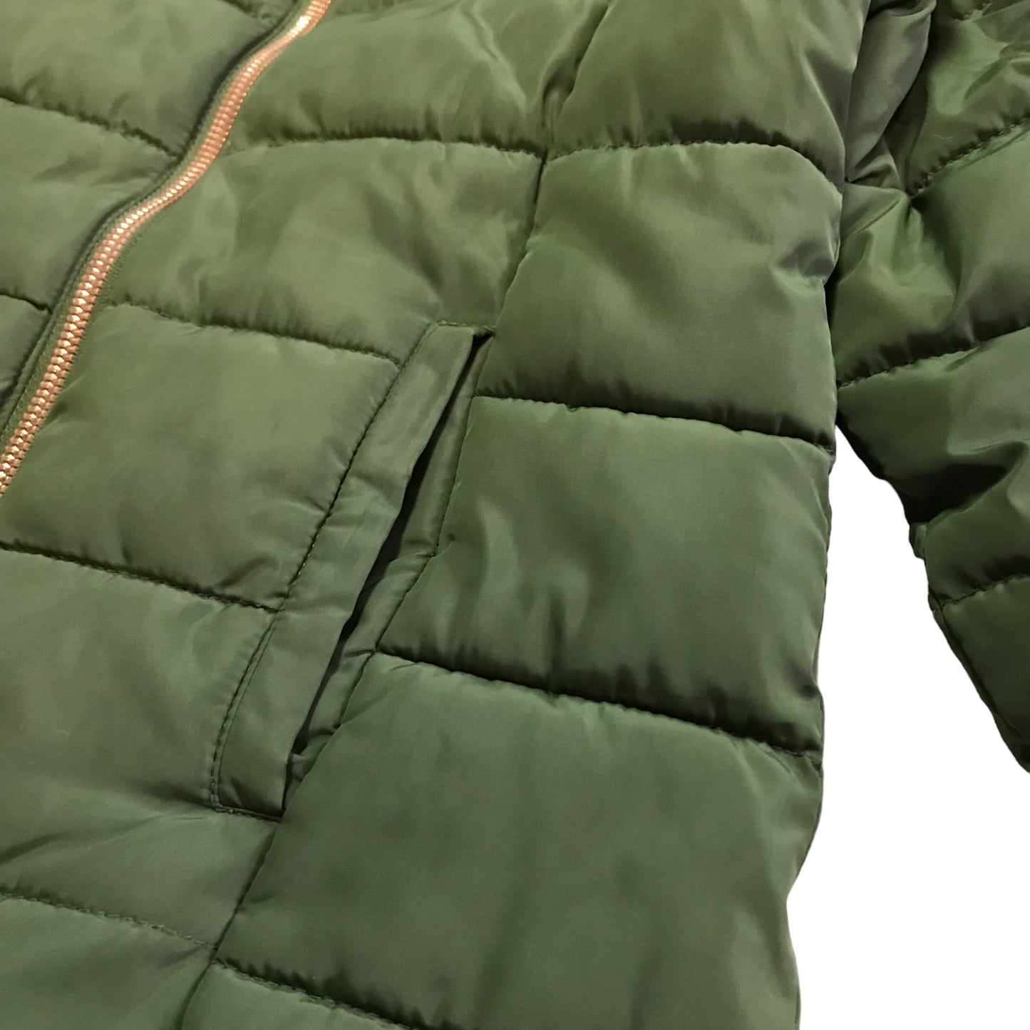 Mountain Warehouse Jacket Age 7 Khaki Green Water resistant Parka