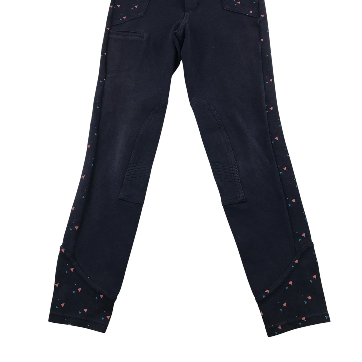 Decathlon trouser 11-12 years navy equestrian with triangle pattern design