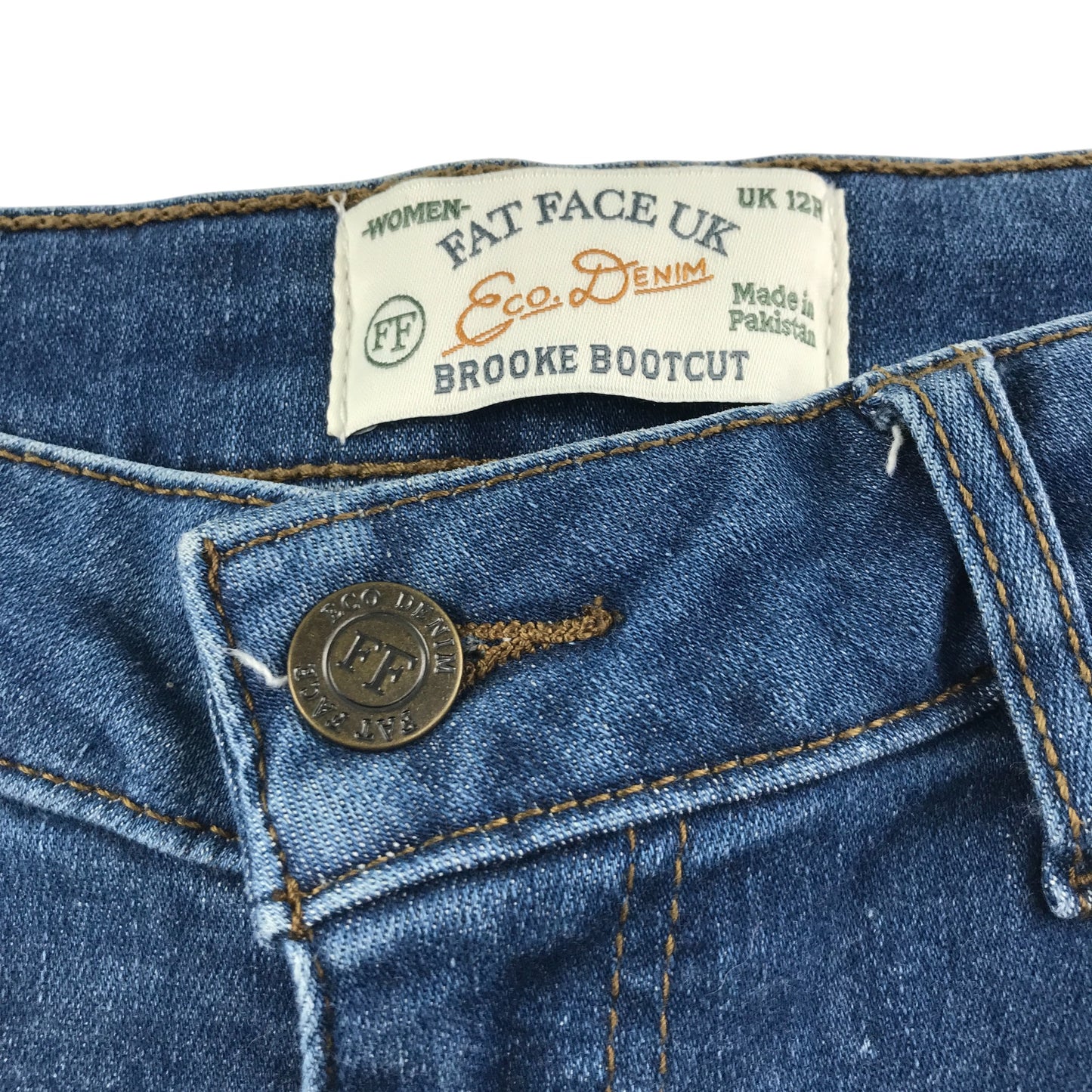 Fat Face jeans women's size M blue denim brooke bootcut