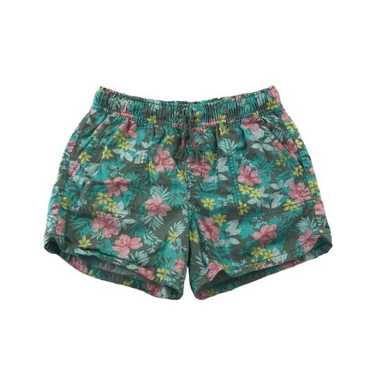 GAP Shorts Age 10 Blue and Grey  Floral Print Cotton