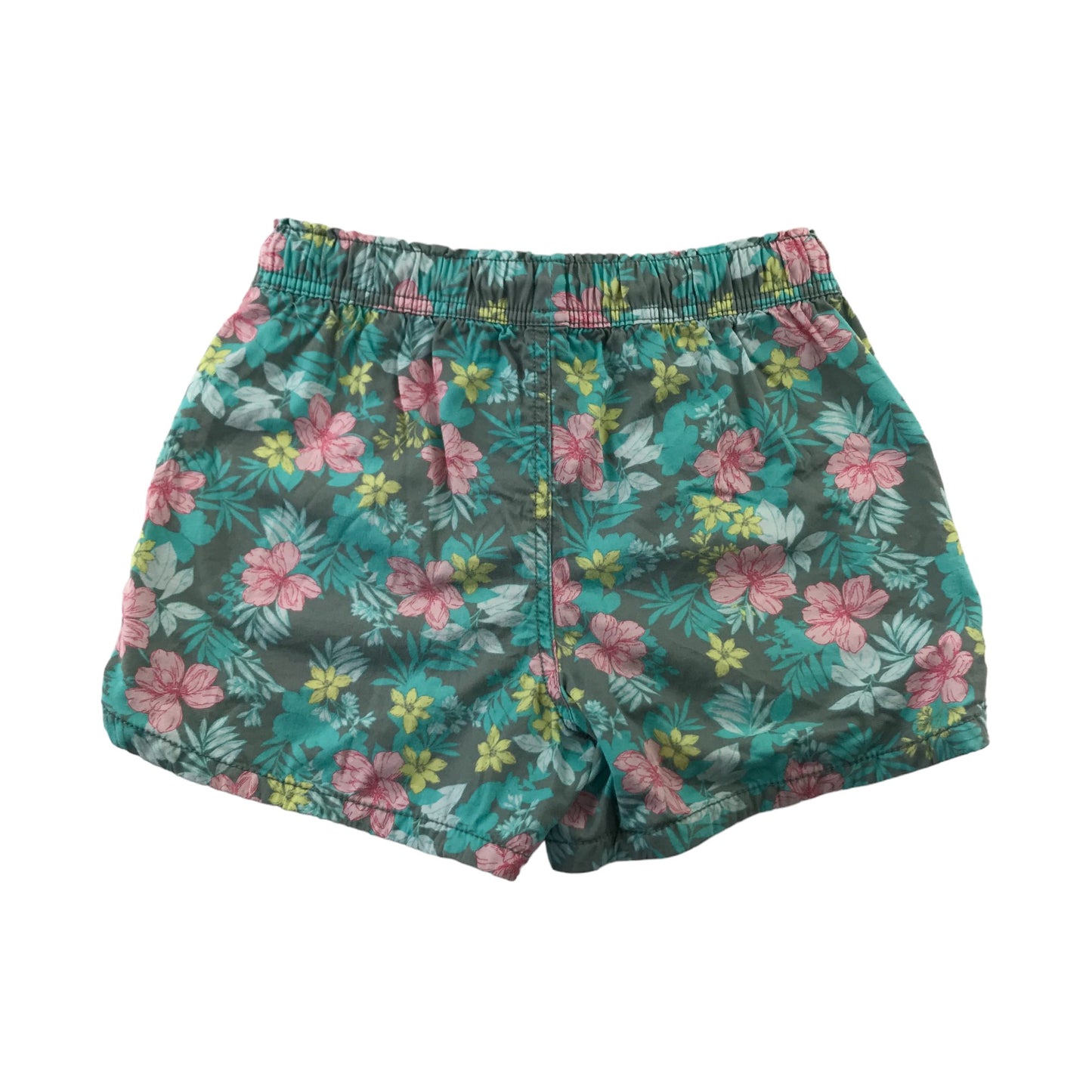 GAP Shorts Age 10 Blue and Grey Floral Print Cotton