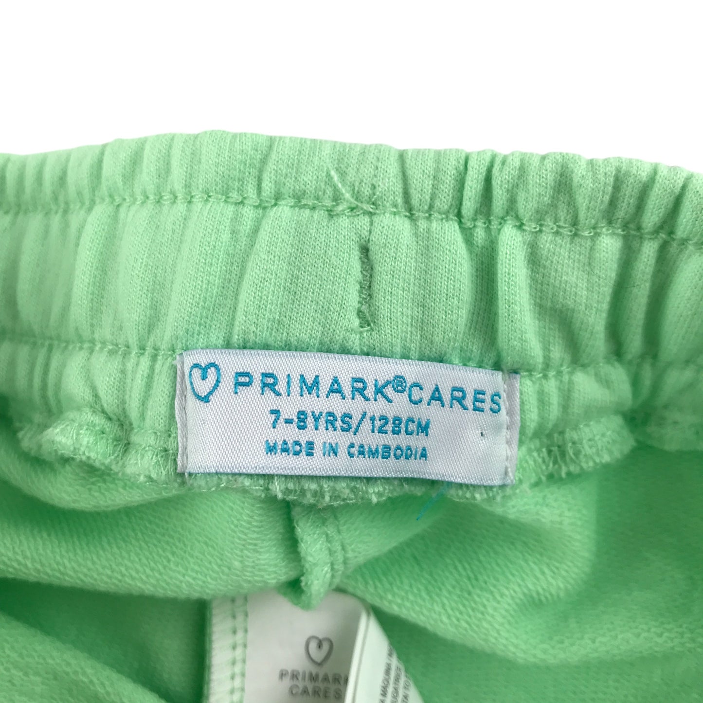 Primark shorts 7-8 years light green jersey material