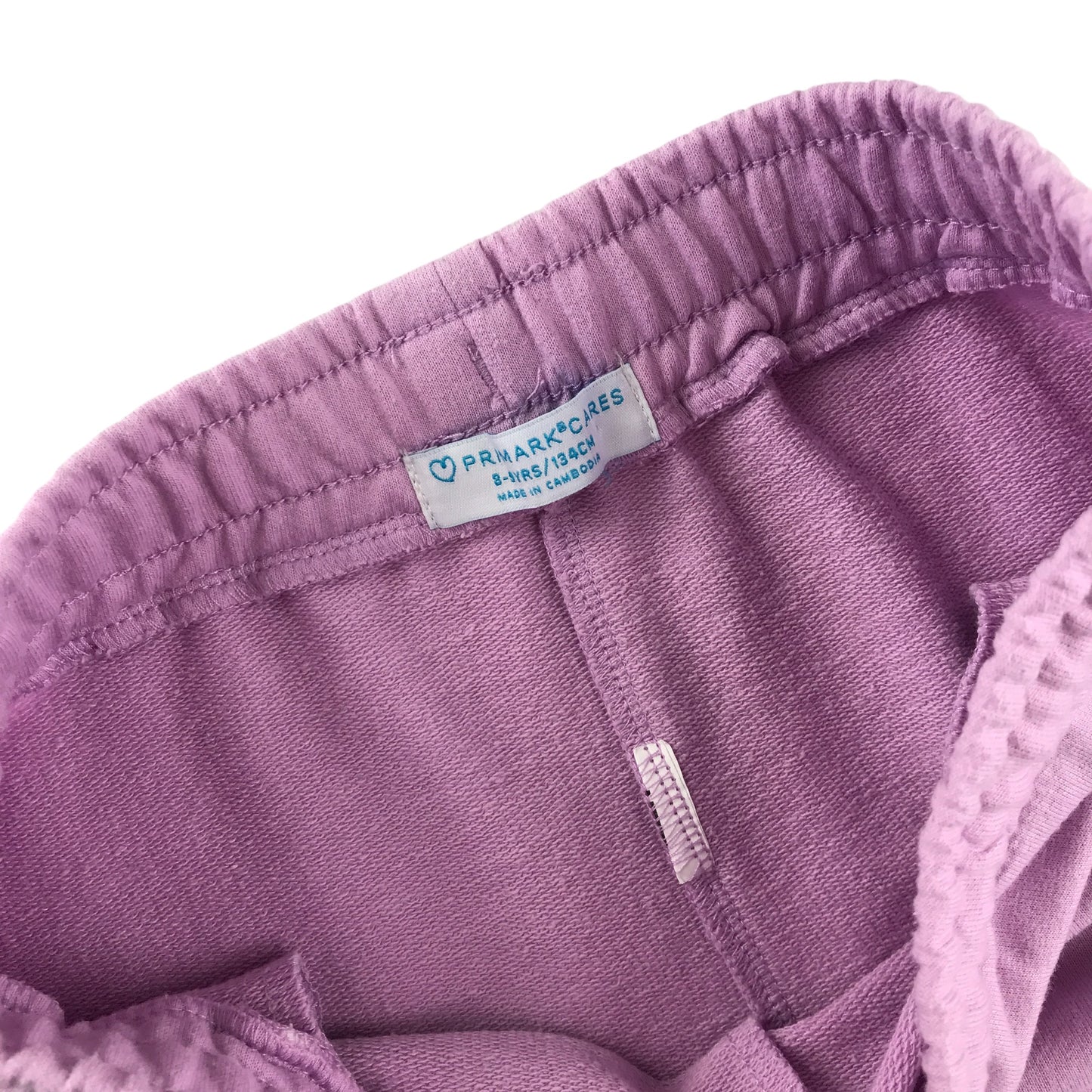 Primark shorts 8-9 years lilac jersey material