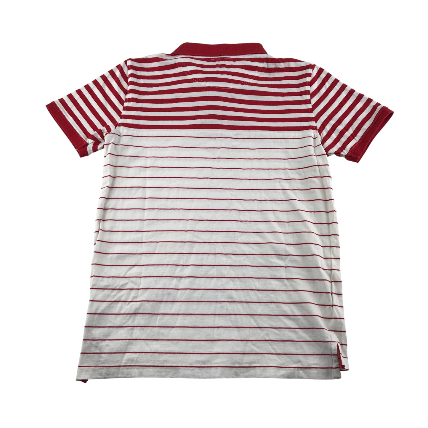Henri Lloyd polo shirt 12-13 years red and white stripy embroidered logo cotton