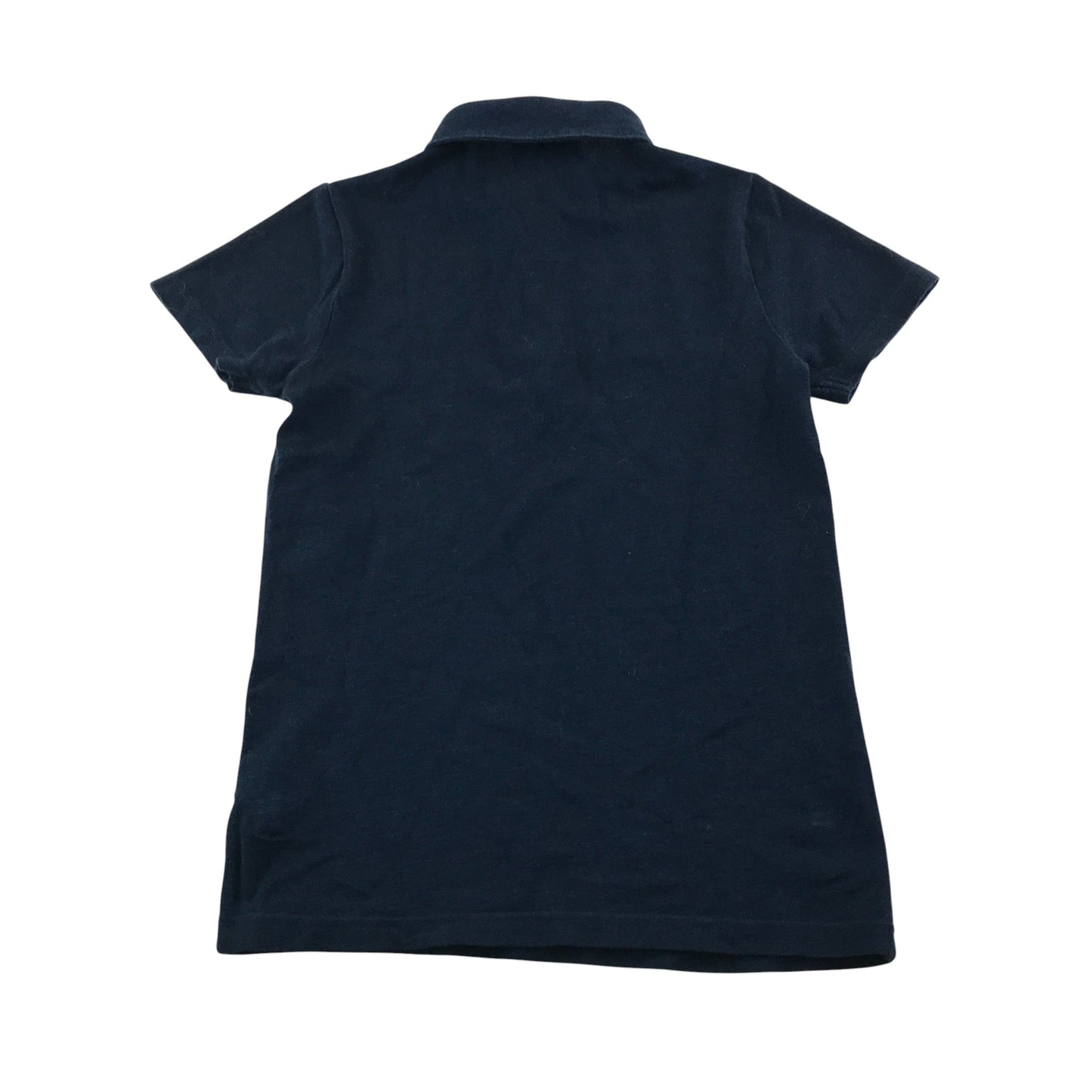 Next polo shirt 10-11 years navy with yellow embroidered logo cotton