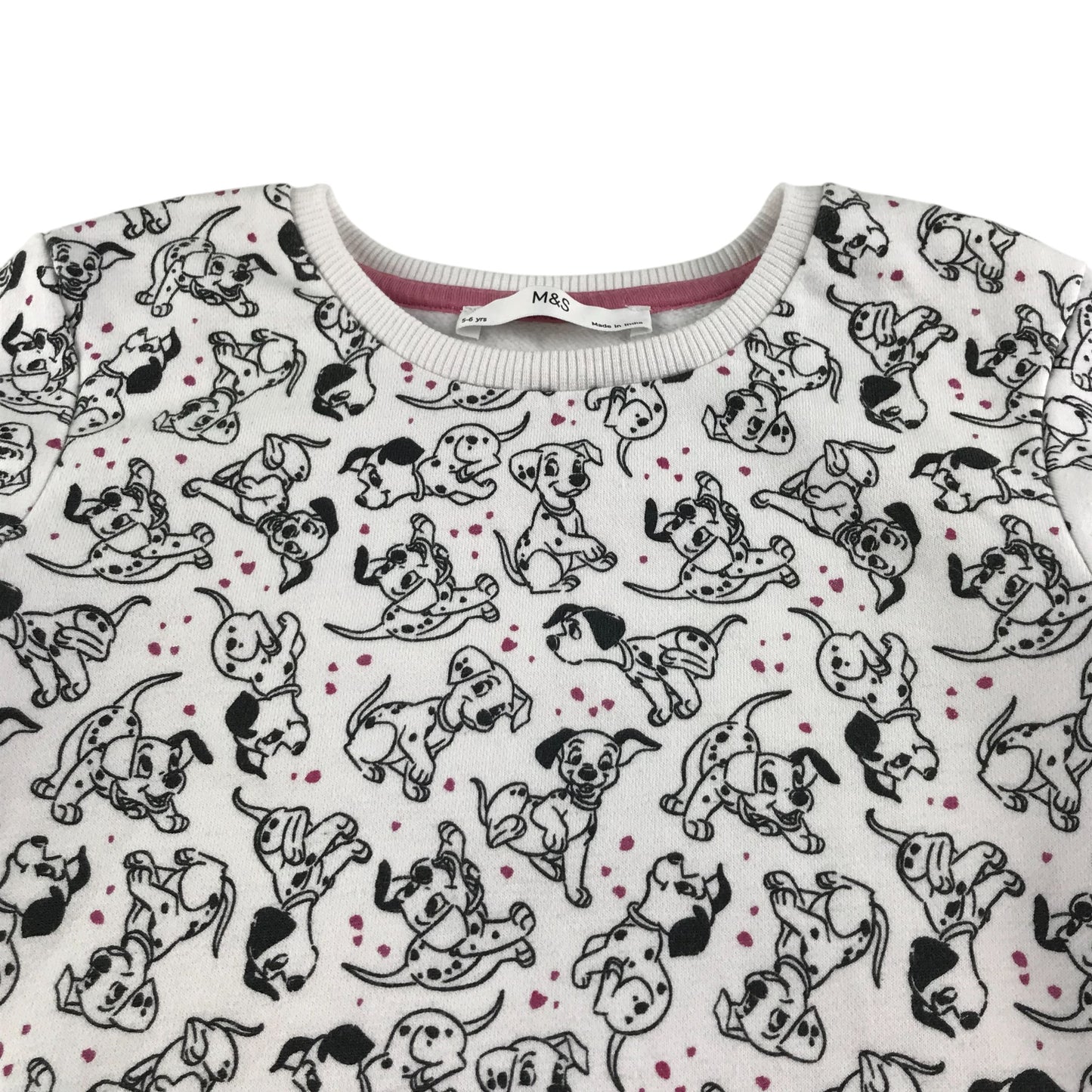 M&S sweater 5-6 years white Disney 101 Dalmatians