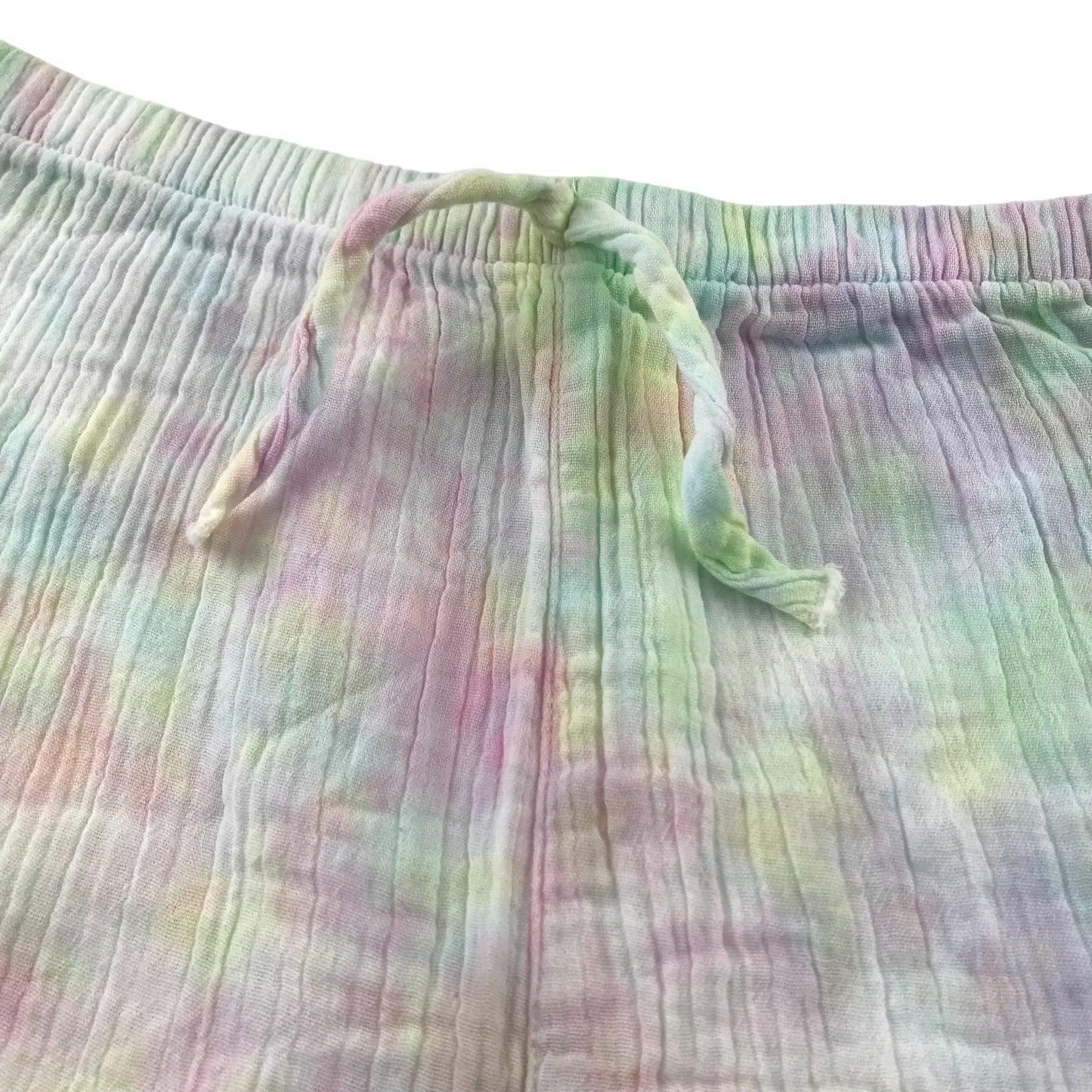 Matalan Top and Shorts Set Age 12 White and Pastel Multicolour Printed Cotton