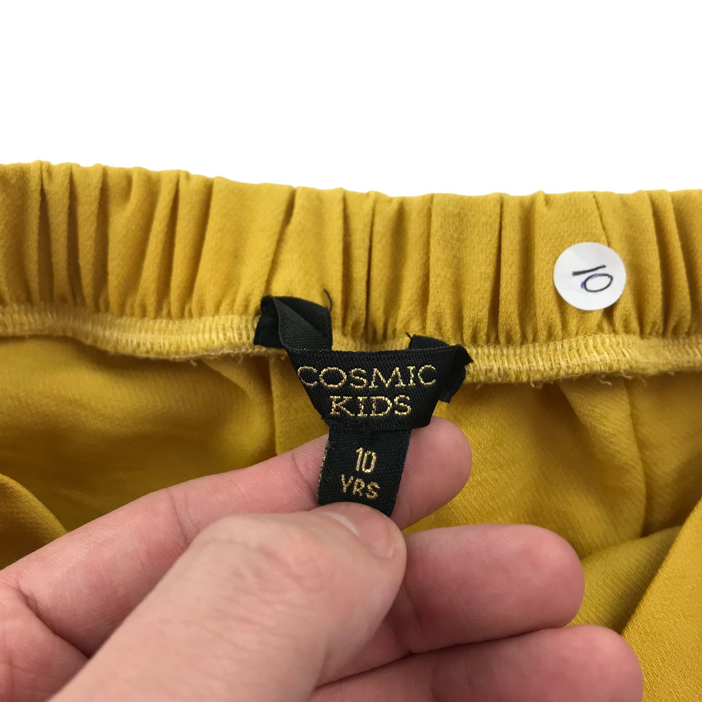 Cosmic Kids Shorts Age 10 Yellow Plain with Bowtie Detail