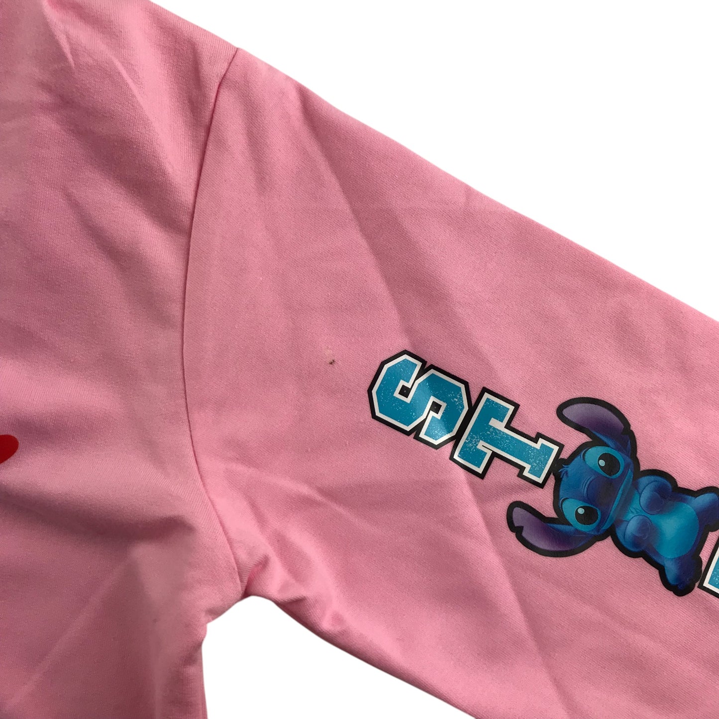 Lilo & Stitch hoodie and joggers set 9-10 years black and pink
