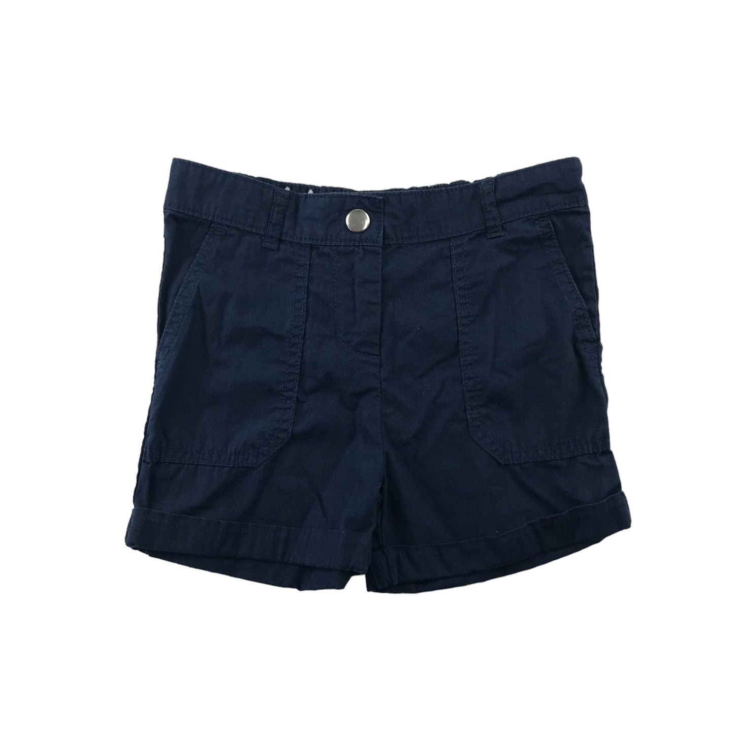 George Shorts Age 6 Navy Plain Chino Style Cotton