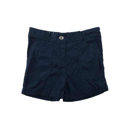 George Shorts Age 6 Navy Plain Chino Style Cotton