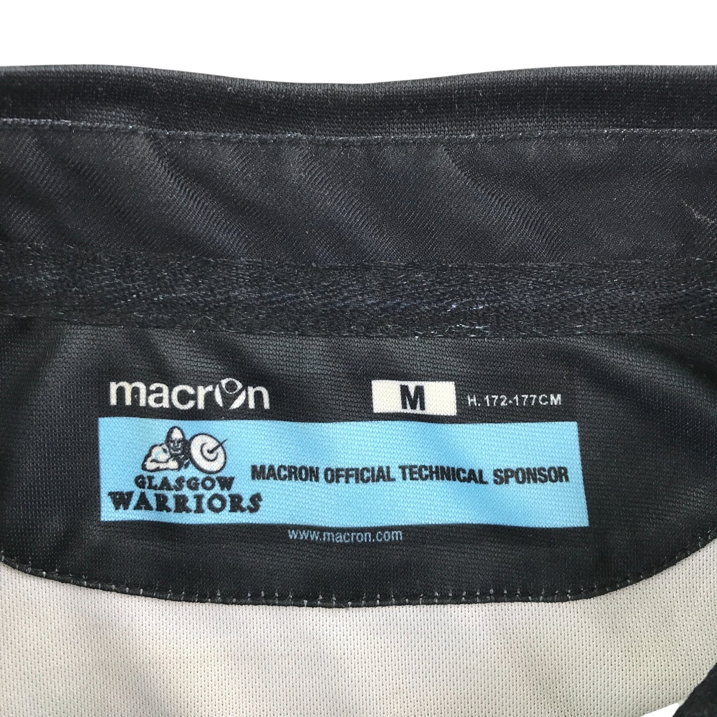 Macron sports top men's M black Glasgow Warriors rugby club