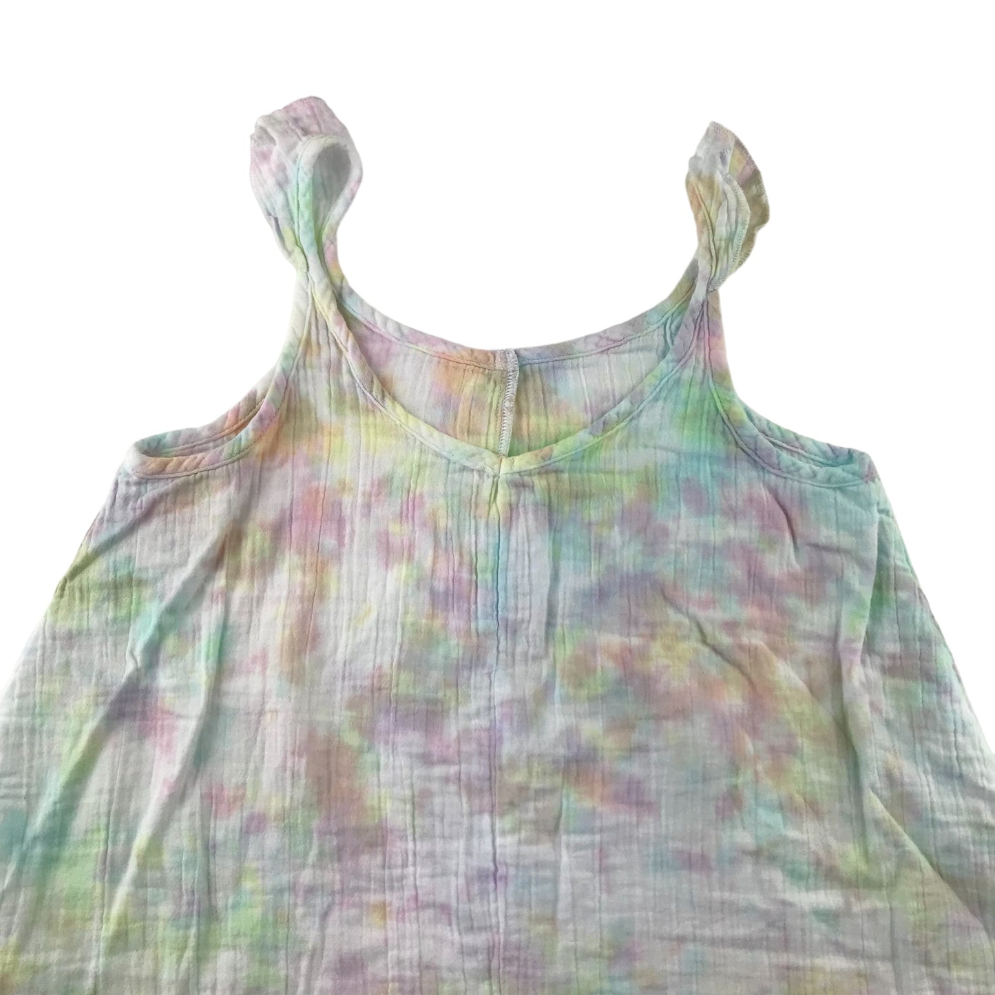 Matalan Top and Shorts Set Age 12 White and Pastel Multicolour Printed Cotton