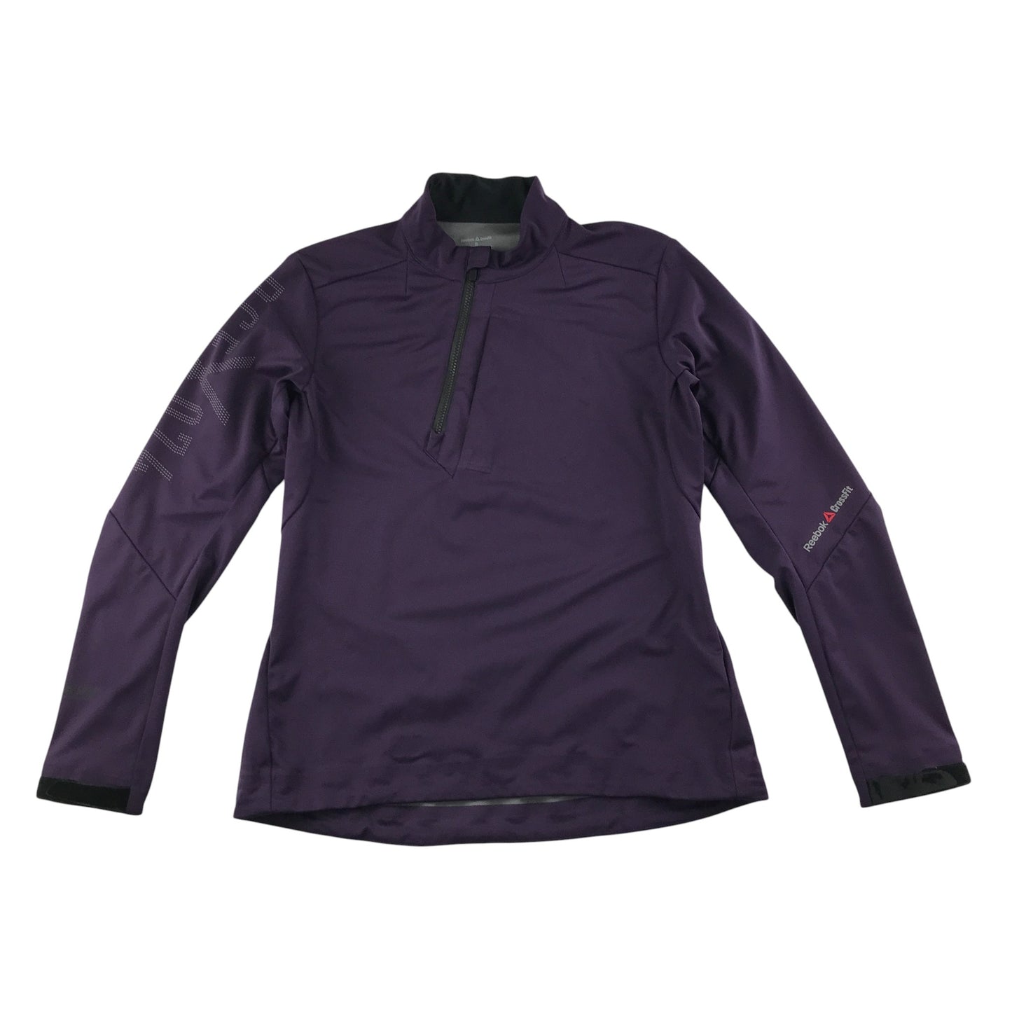 Reebok sport sweater women's S purple CrossFit quarter zipper