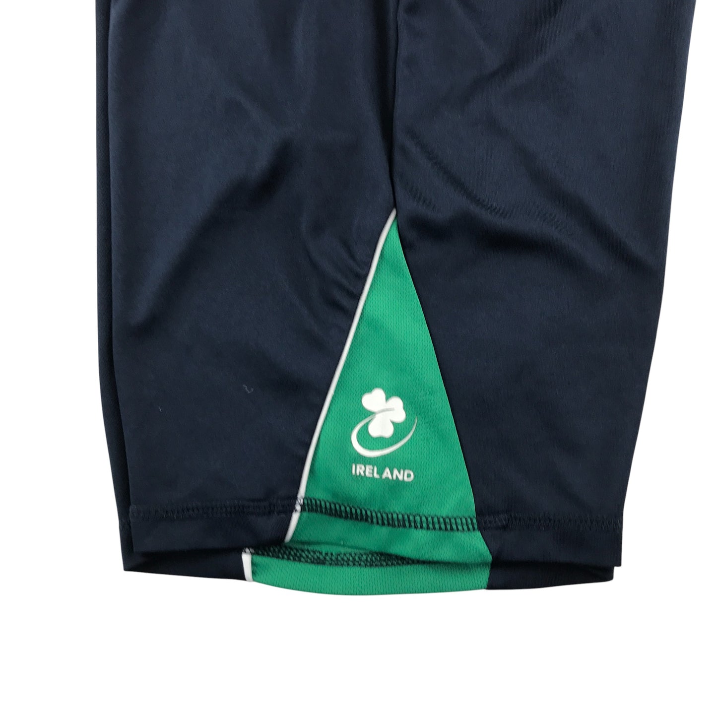 Dunnes Stores sport shorts 26inch waist navy with green detailing Ireland logo