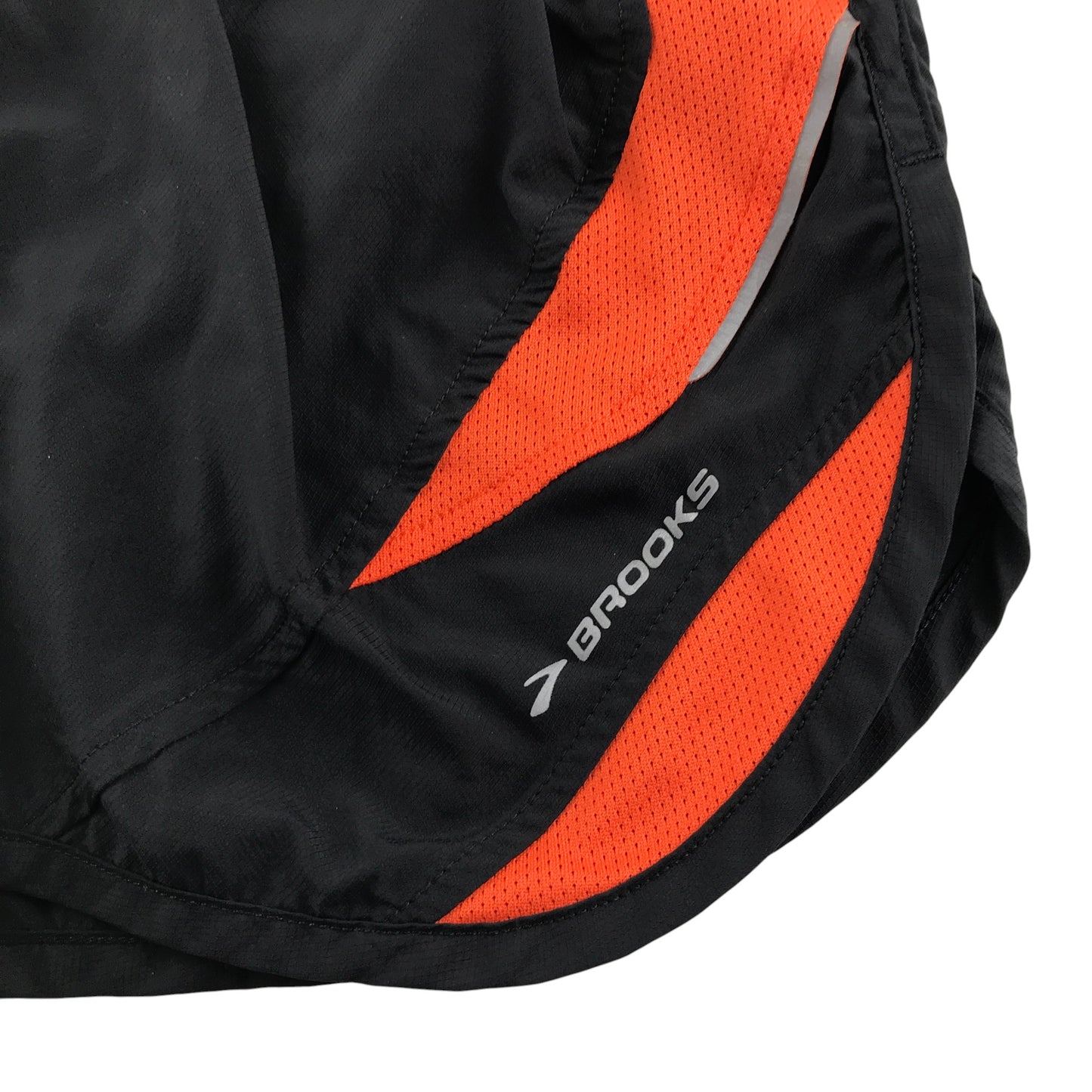Brooks sport shorts women's S black with orange detailing