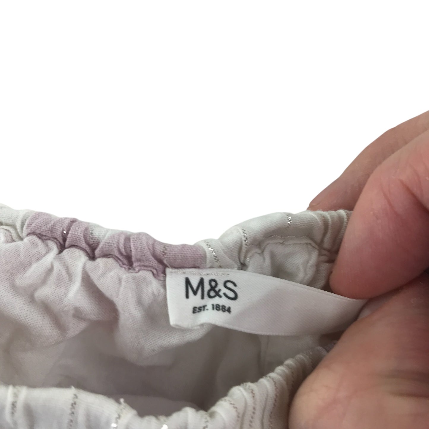 M&S skirt 5-6 years white floral layered elasticated waist