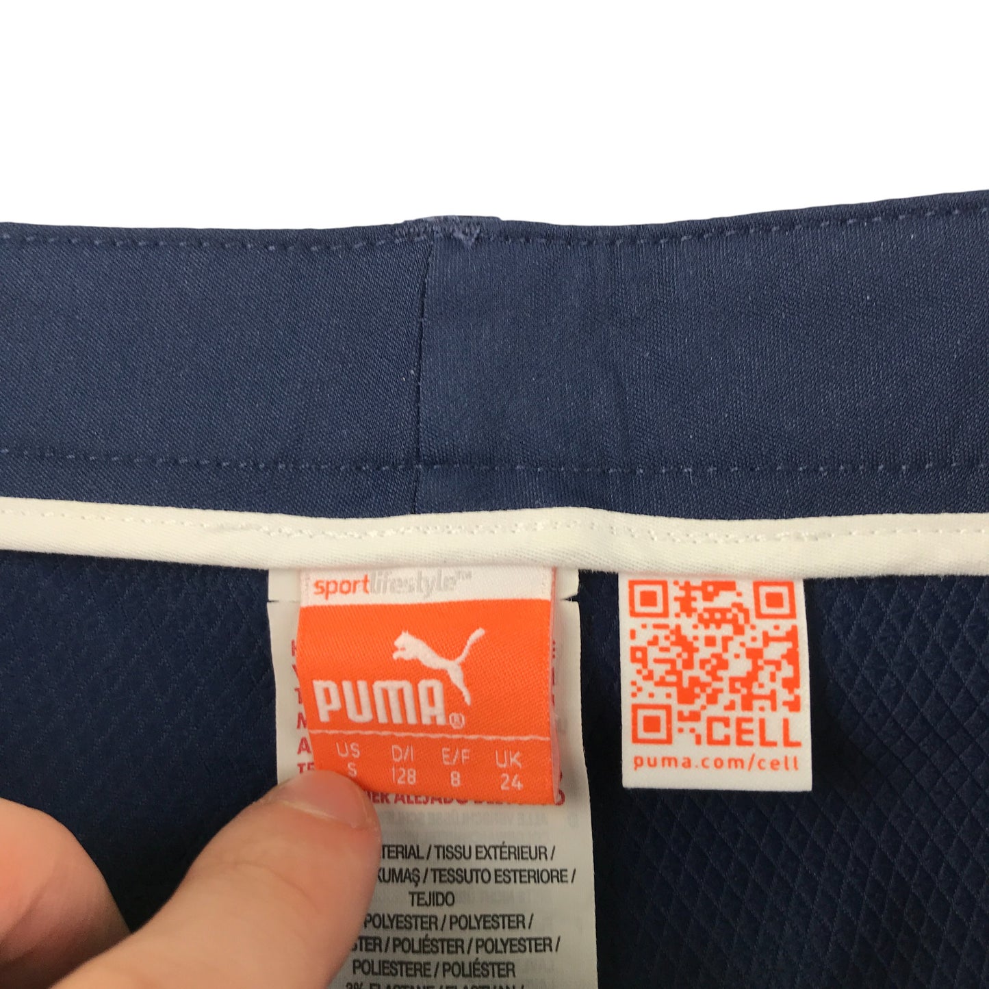 Puma Sport joggers 7-8 years navy golfing chino style with logo