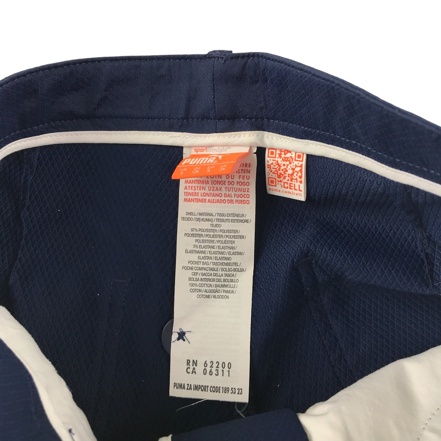 Puma Sport joggers 7-8 years navy golfing chino style with logo