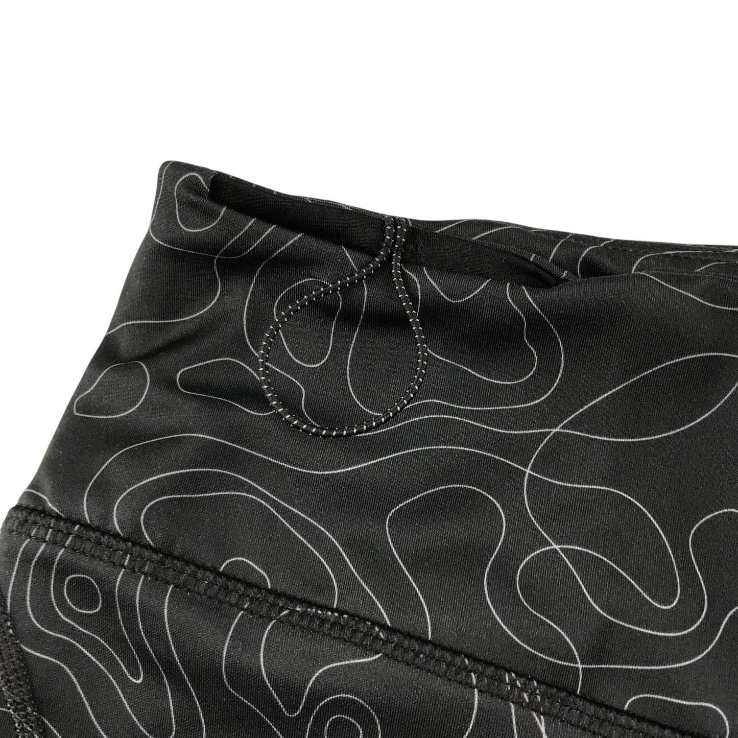 Nike sport leggings women's S black graphic swirl design and logo