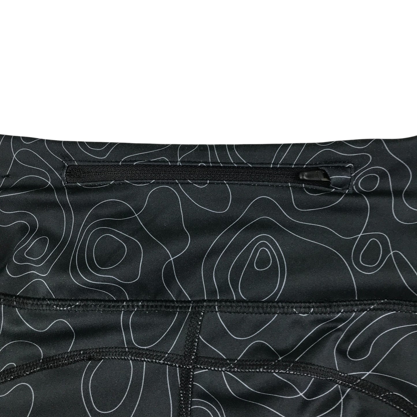 Nike sport leggings women's S black graphic swirl design and logo