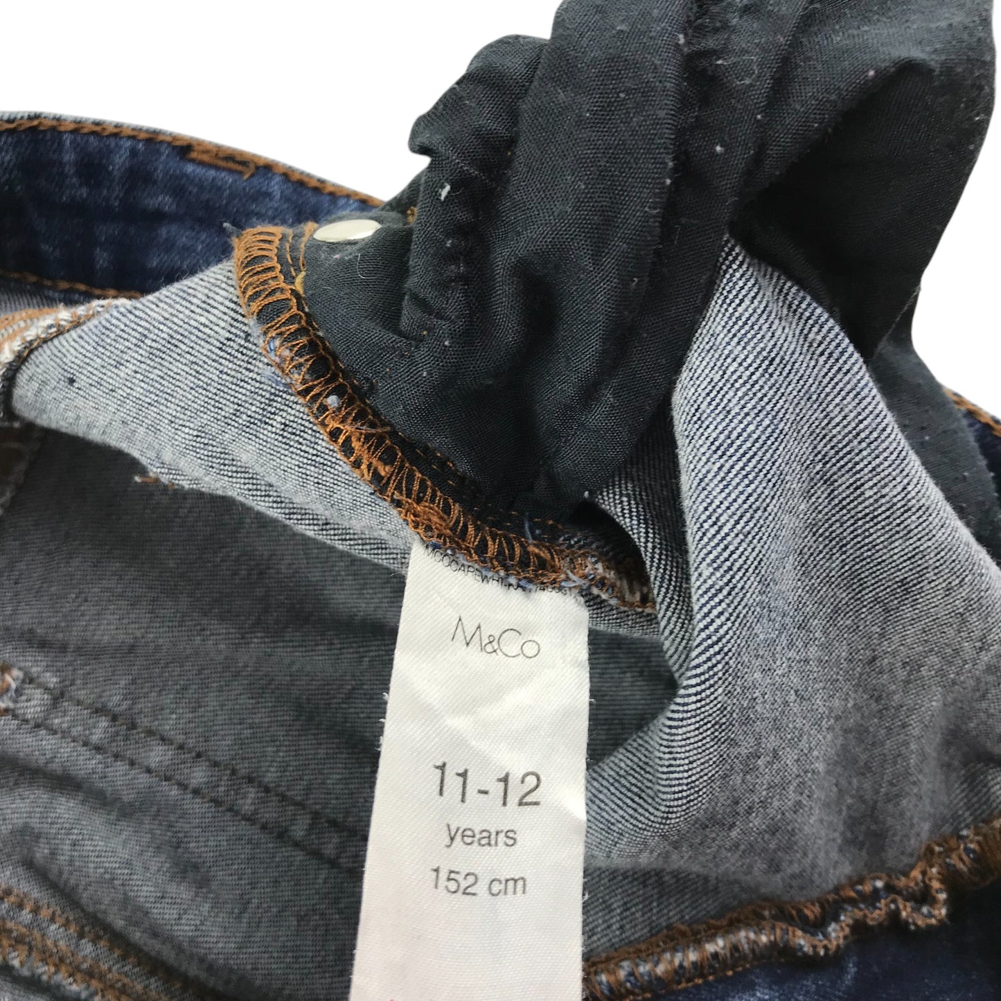 M&Co jeans 11-12 years blue skinny embroidered shooting stars