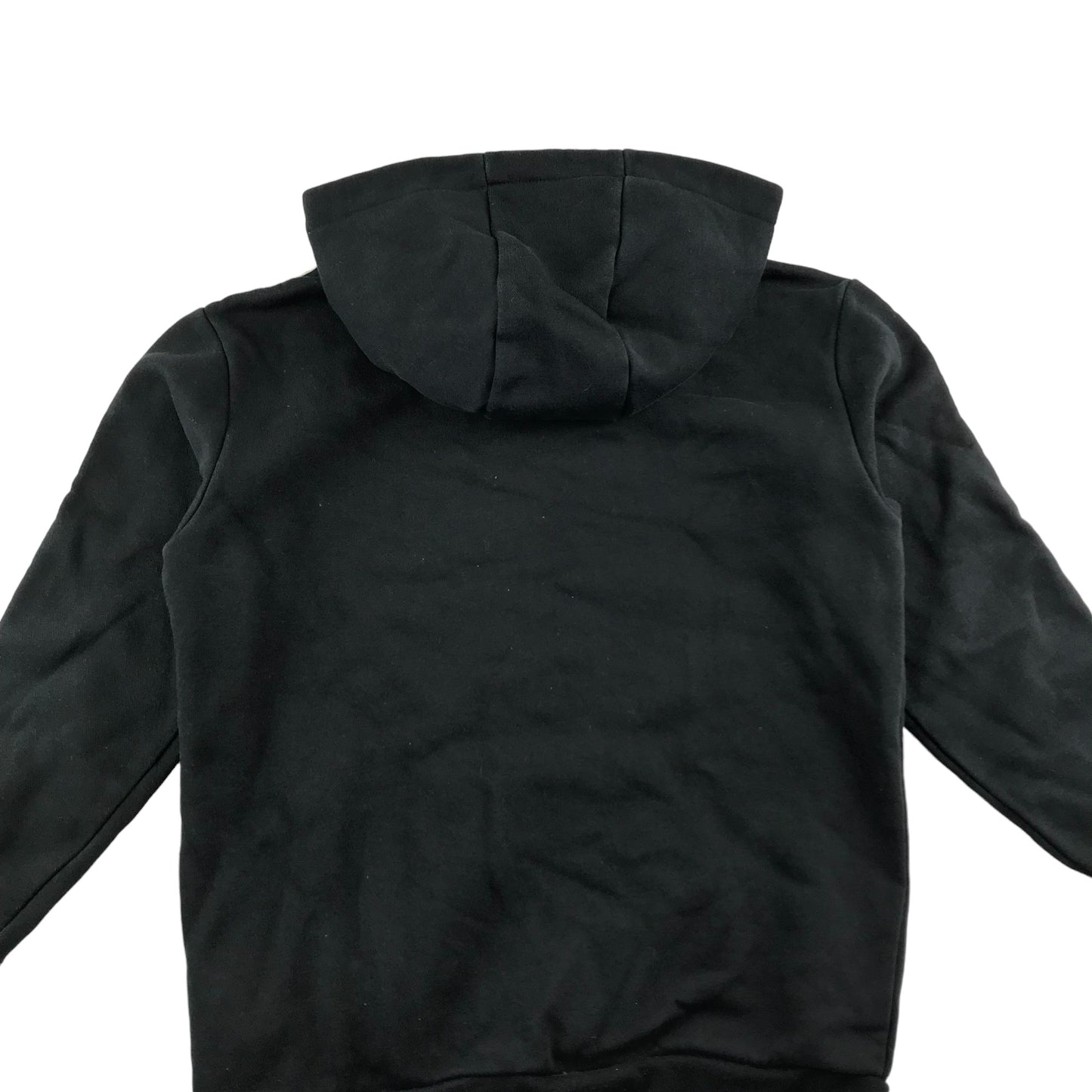 Adidas Hoodie Age 9 Black with Pink Triple Logo and Sleeve Stripes