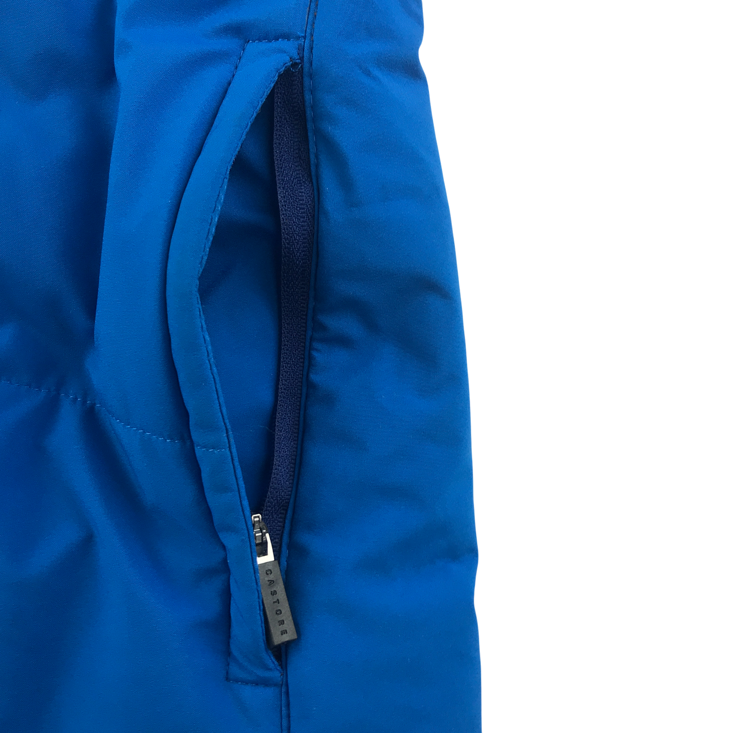 Castore Rangers 14-15 Years Long Padded Jacket Blue with White Logo