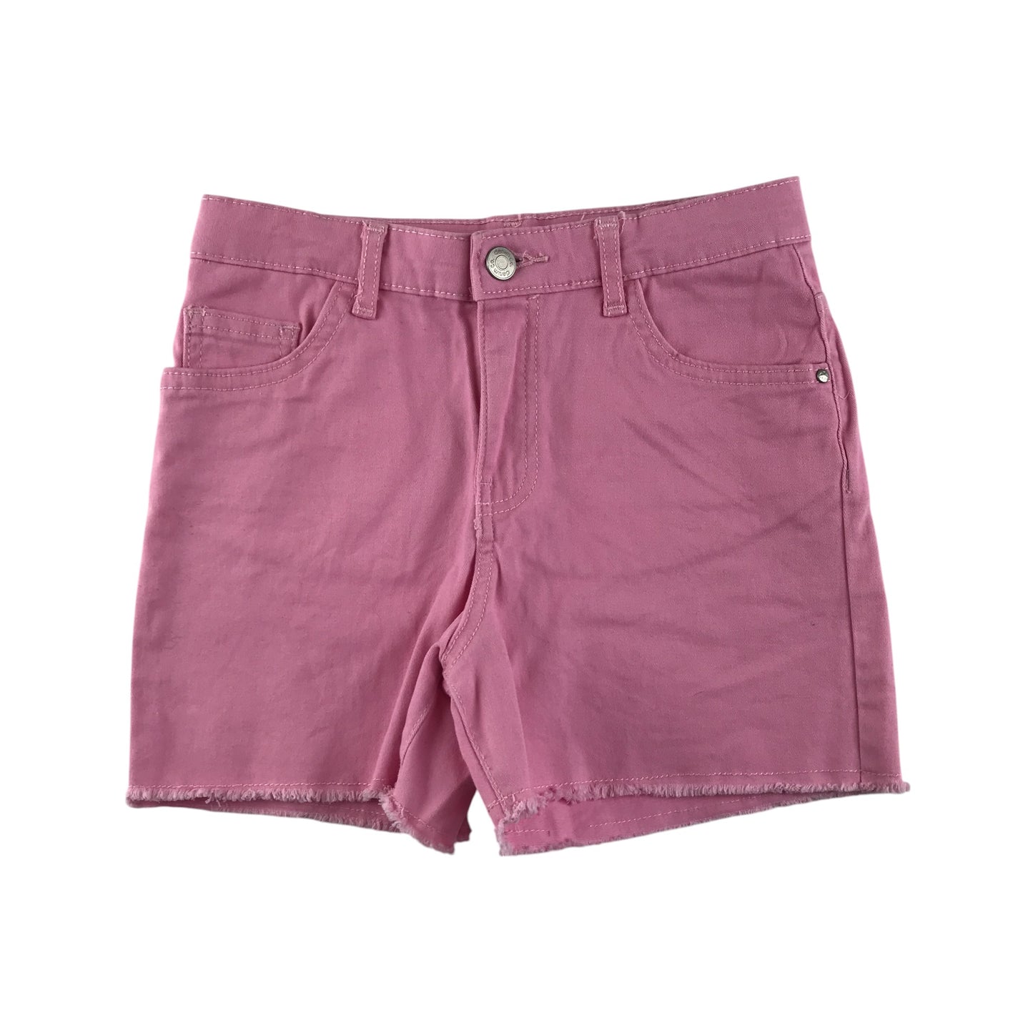 Primark shorts 9-10 years pink denim plain mid rise chino style