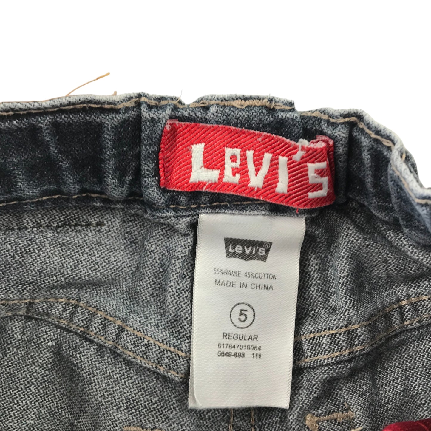 Levi's shorts 5 years blue denim ramie adjustable waist