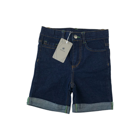 Bienzoe shorts 7-8 years blue denim adjustable waist