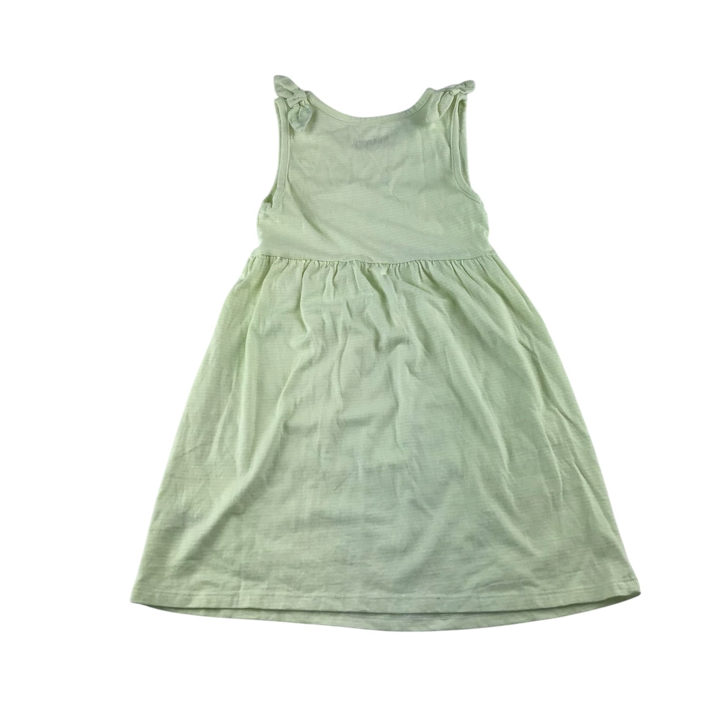 Nutmeg dress 5-6 years light yellow sleeveless plain design cotton