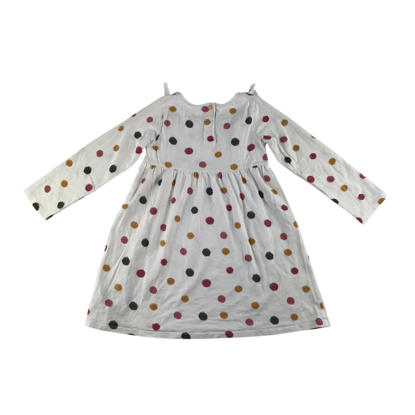 Mothercare dress 5-6 years white polka dot cotton