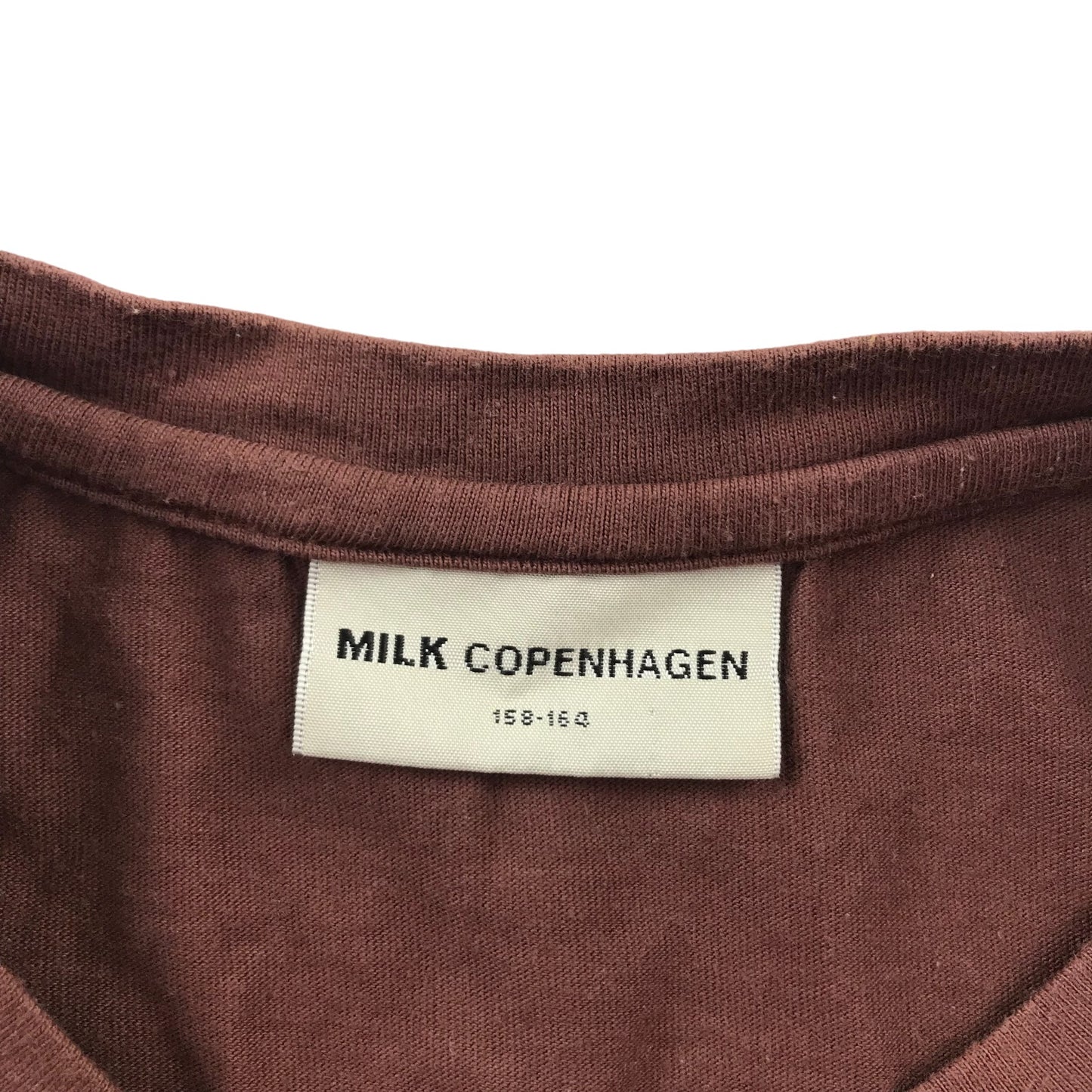 Milk Copenhagen T-shirt Age 12-13 Brown and Black Gradient Number Print Long Sleeve Cotton