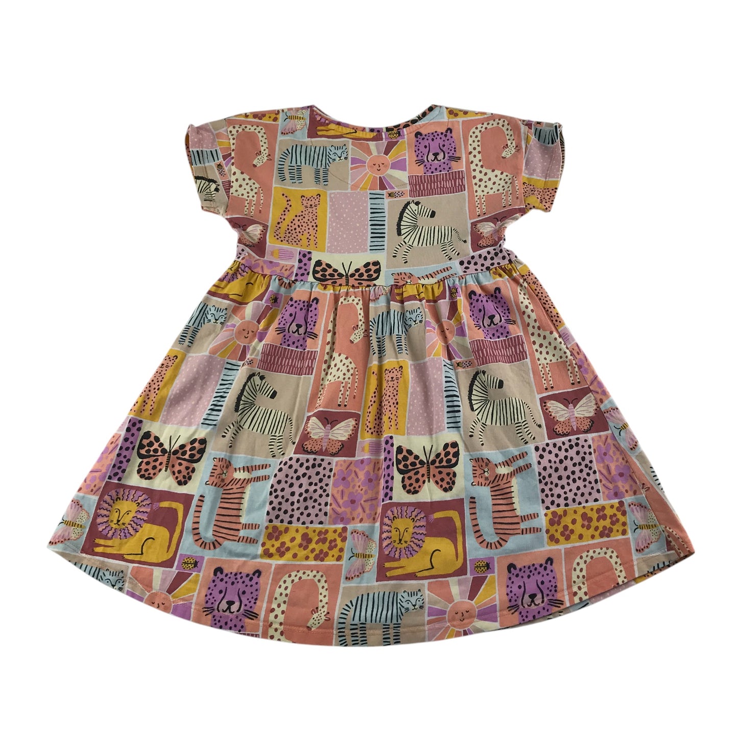 Tu dress 6-7 years multicolour animals graphic print design cotton