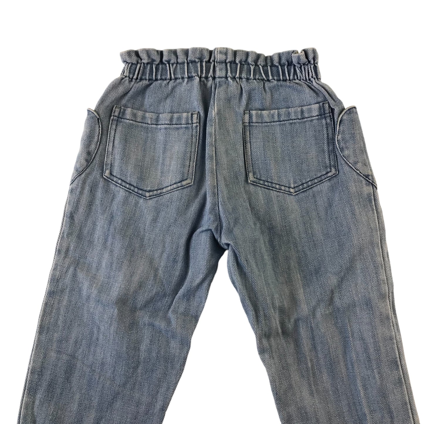 MiniBoden Jeans 7 years blue denim cotton love heart pockets