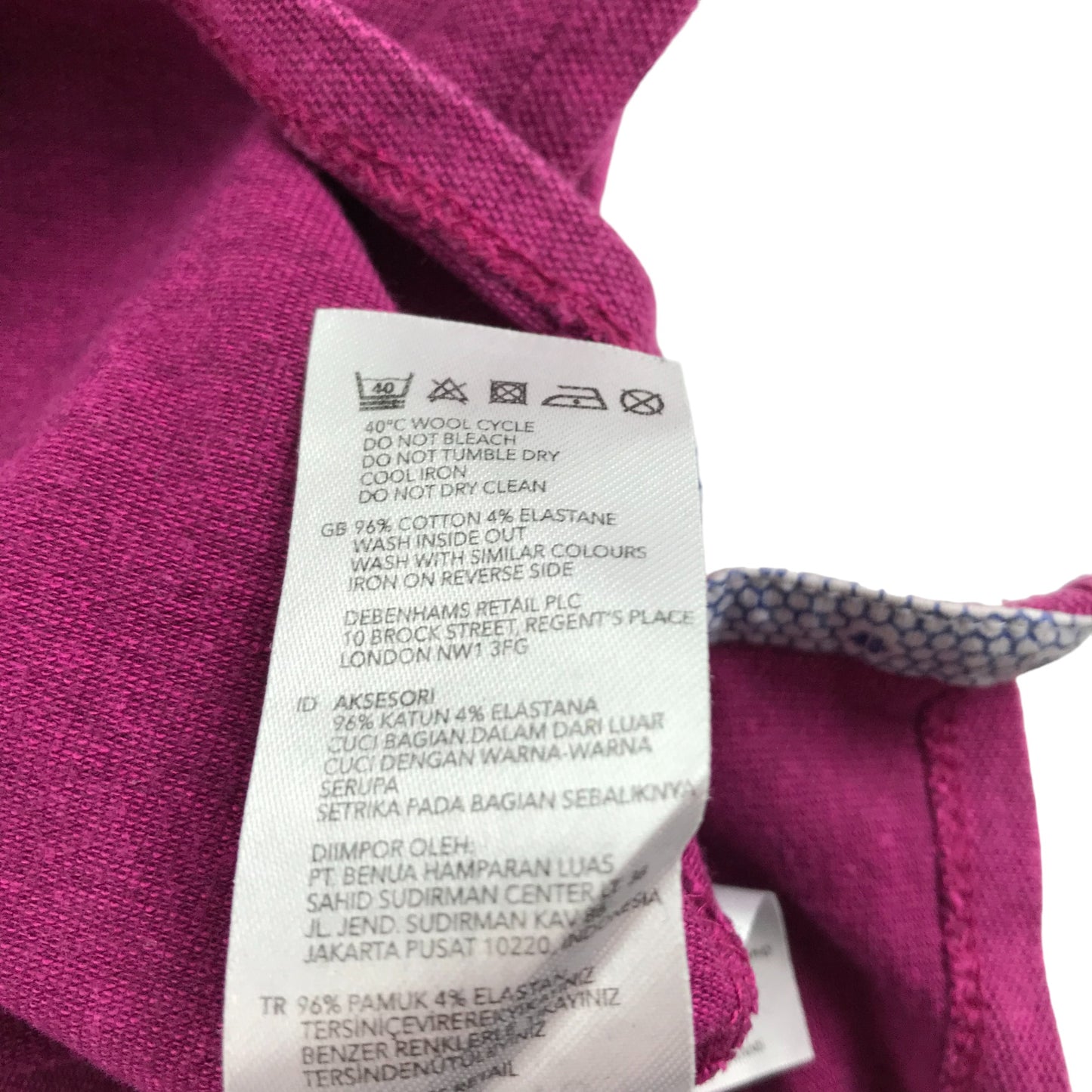 Ted Baker Polo Shirt Age 9 Dark Fuchsia Pink Short Sleeve