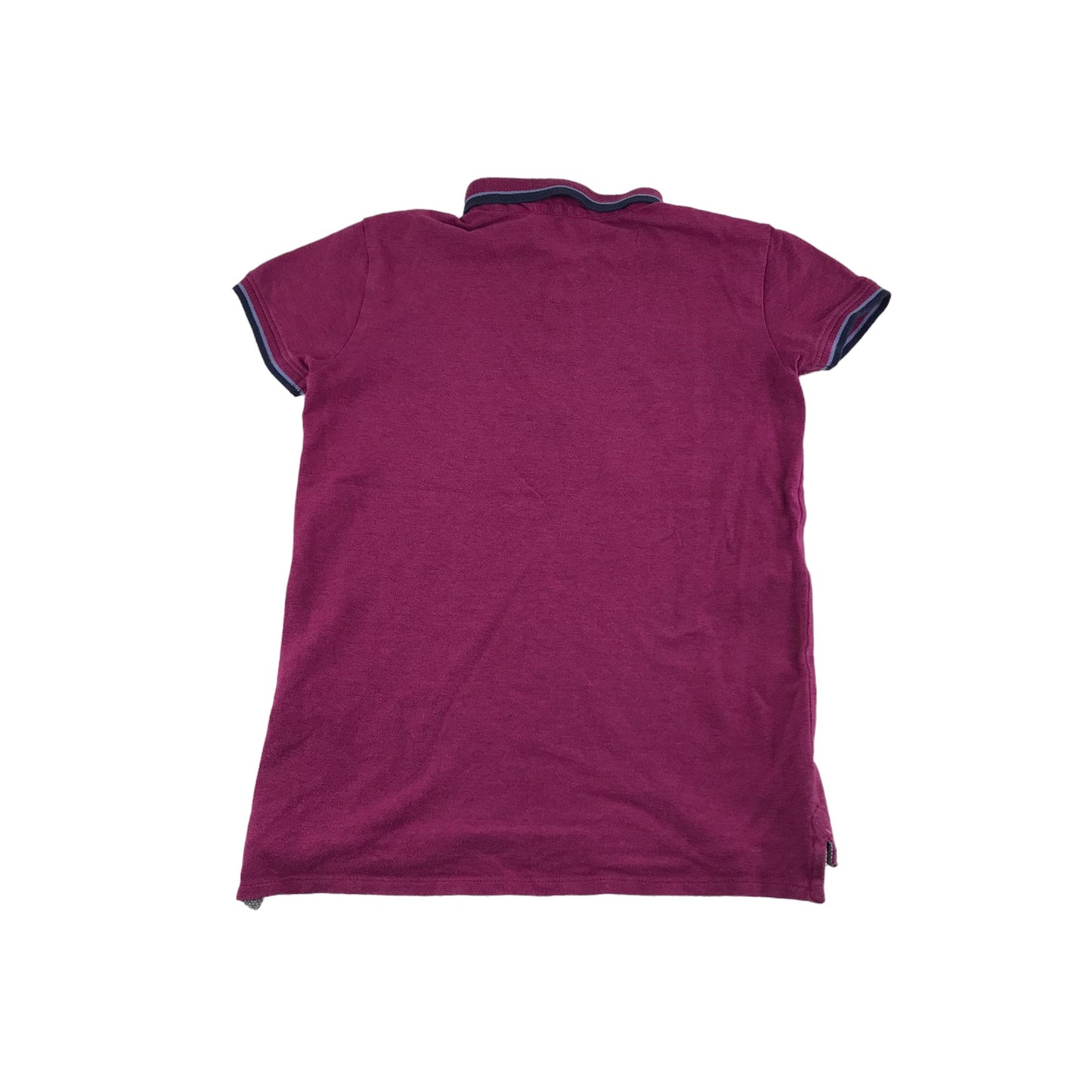Ted Baker Polo Shirt Age 9 Dark Fuchsia Pink Short Sleeve