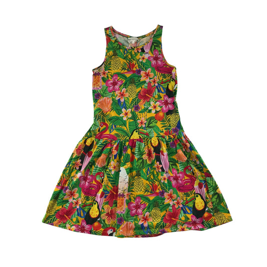 Emma Jayne X H&M dress 9-10 years multicoloured floral and animal print design cotton